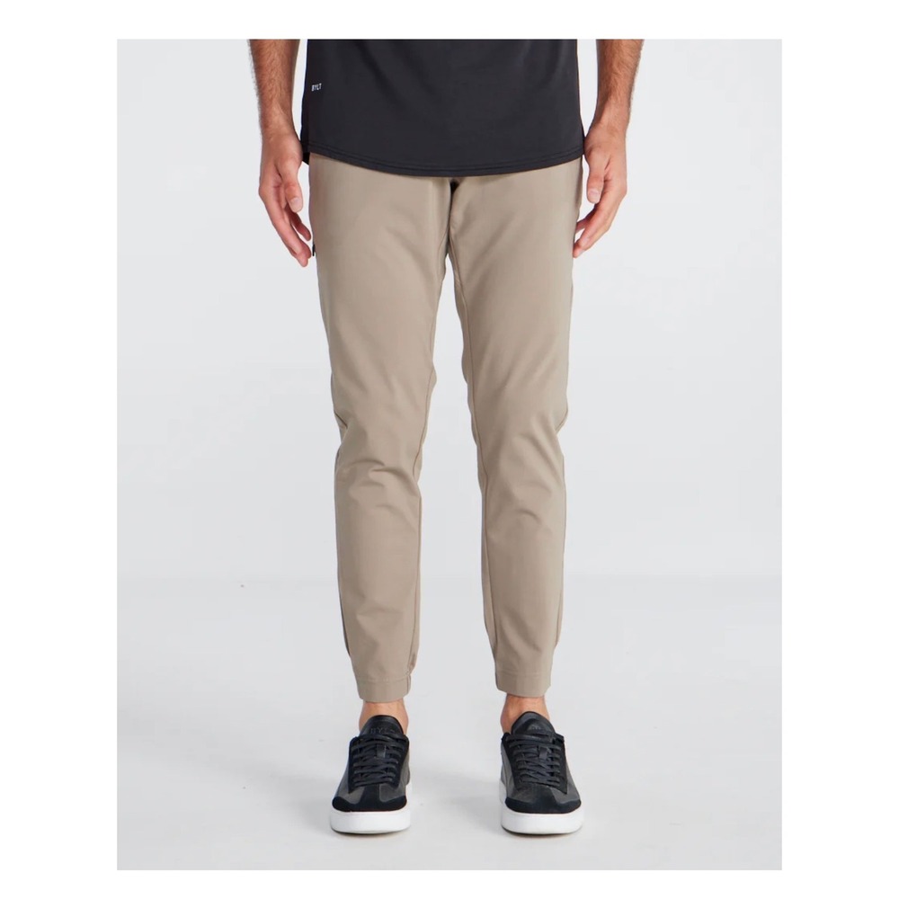 BYLT Premium Basics Everyday Pant Mens 38 Tan Khaki Tapered Jogger Performance